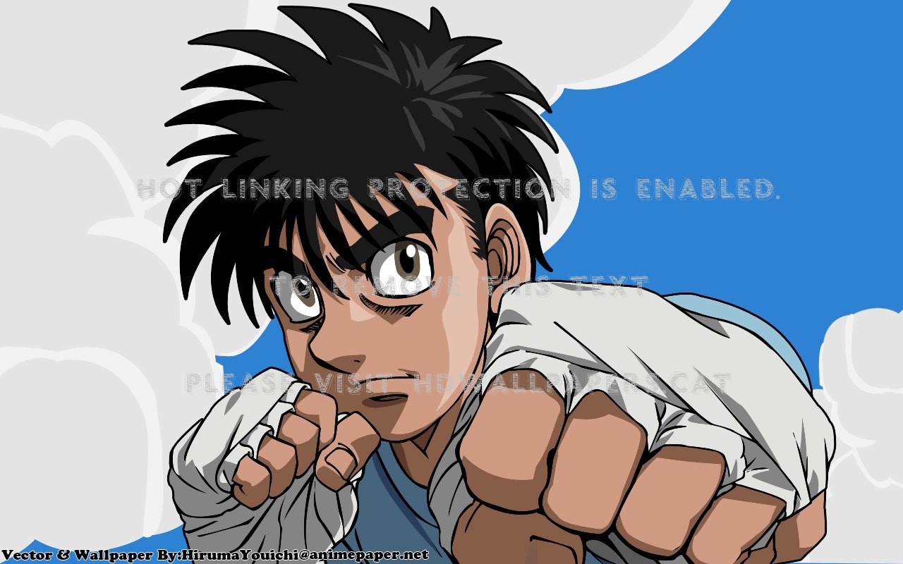 Ippo Makunouchi Black Hair Shirt Anime Eyes - Ippo Makunouchi - HD Wallpaper 