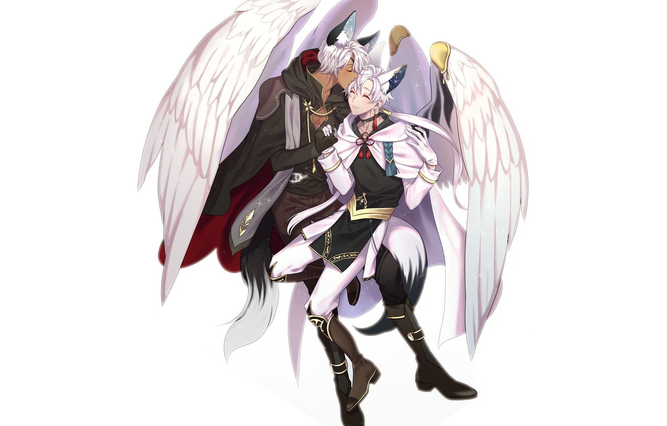 Photo Wallpaper Wings, Angel, Fantasy, Creatures, Guys, - Action Figure - HD Wallpaper 