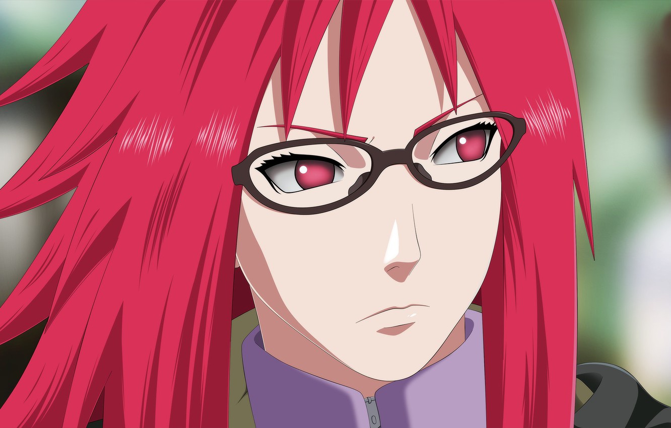 Photo Wallpaper Red, Naruto, Red Hair, Pretty, Face, - Karin Naruto -  1332x850 Wallpaper 