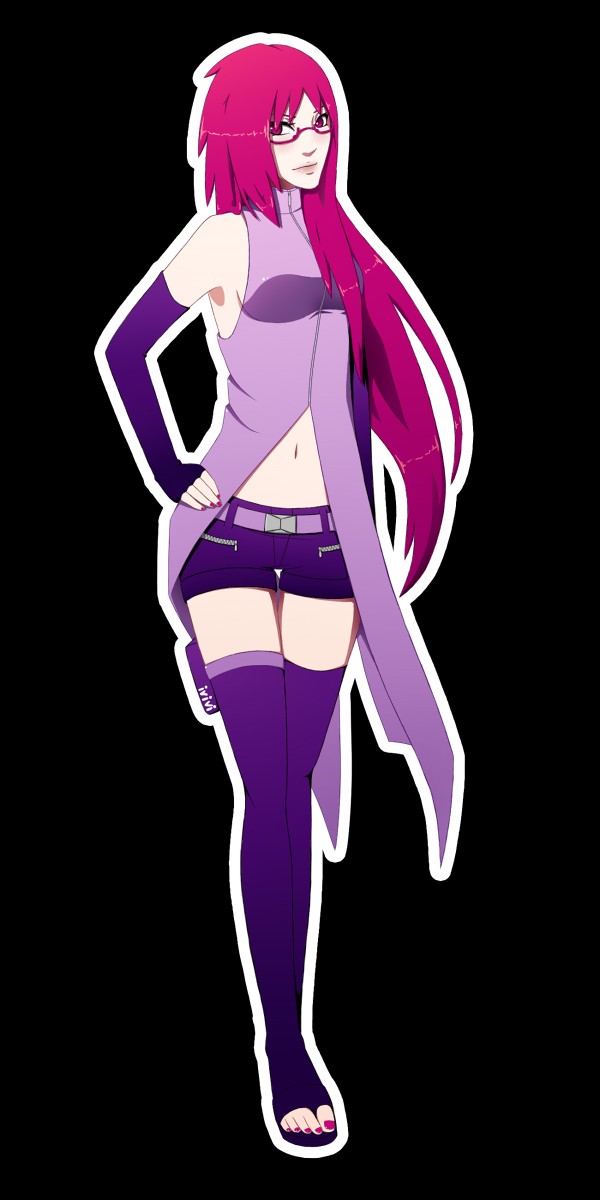 Anime, Naruto, Karin , Purple Pants, Purple Jacket, - Naruto X Karin Art - HD Wallpaper 