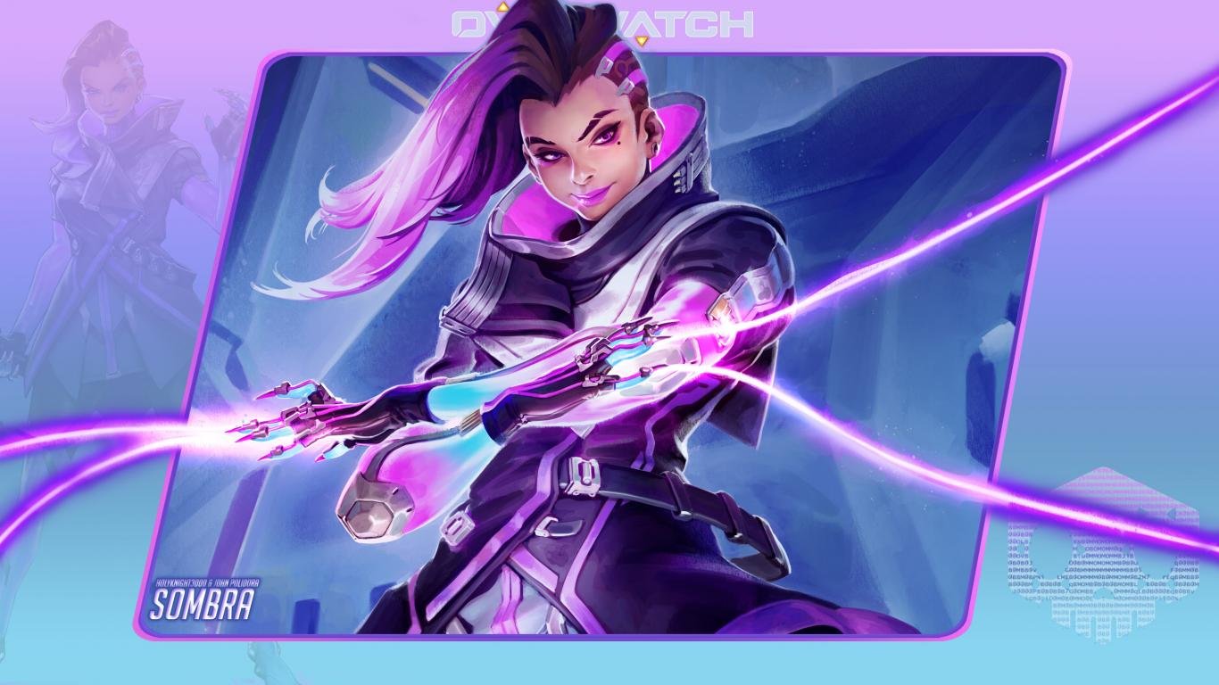 High Resolution Overwatch Laptop Wallpaper Id - Overwatch Sombra - HD Wallpaper 