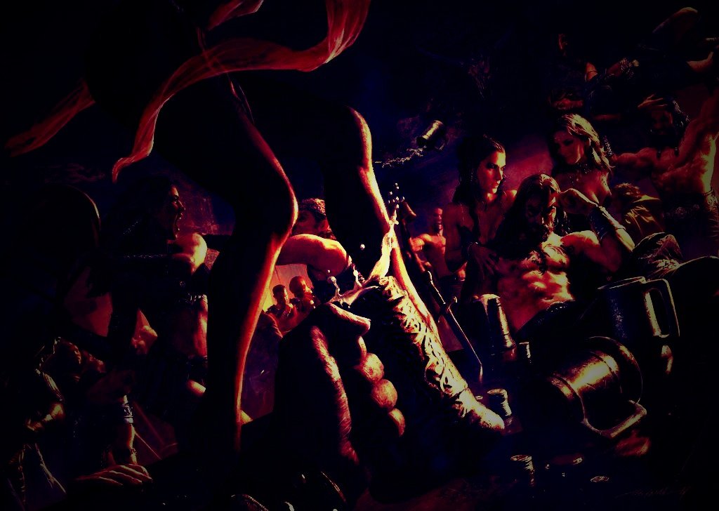 Greek Mythology Hot Girls Bar Fight - Drunken Viking - HD Wallpaper 