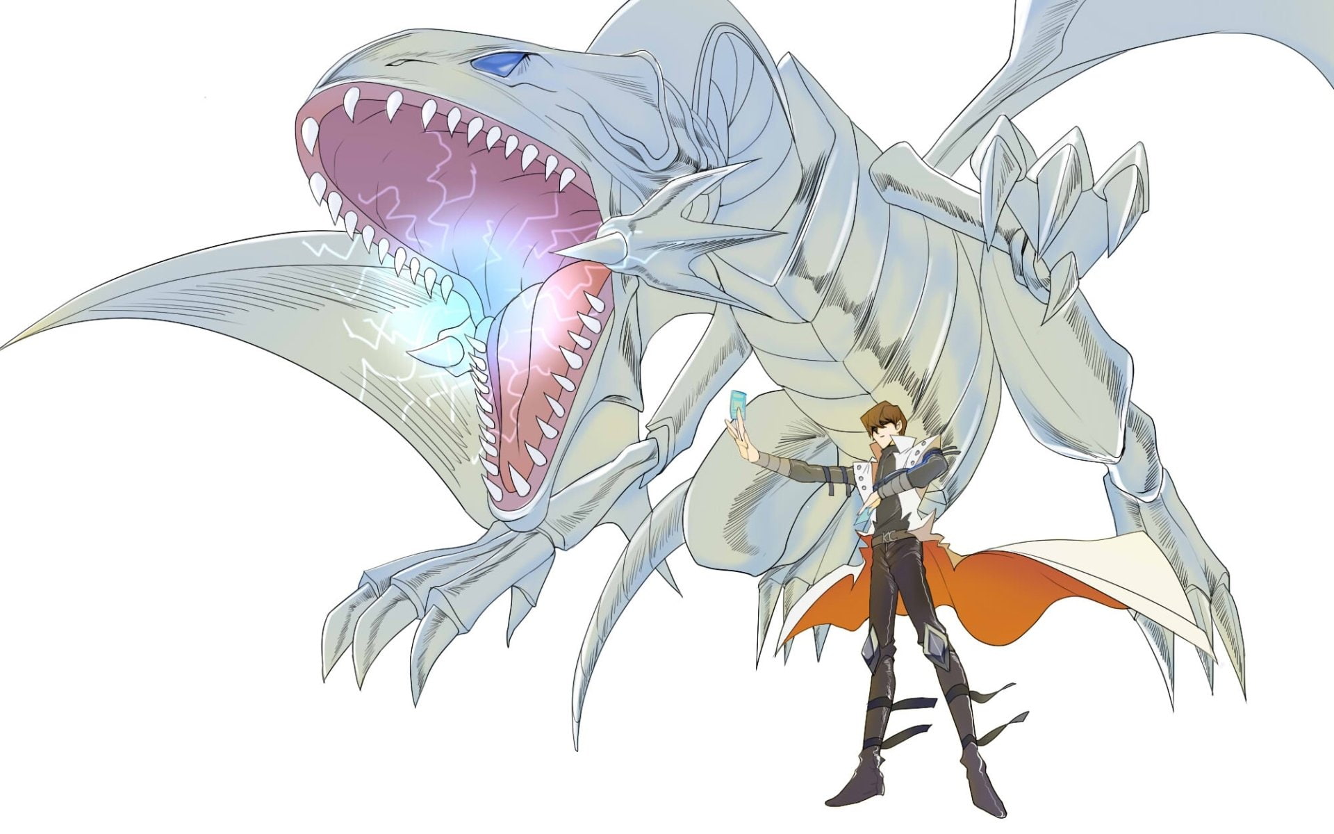 Seto Kaiba Yu Gi Oh Blue Eyes White Dragon - HD Wallpaper 