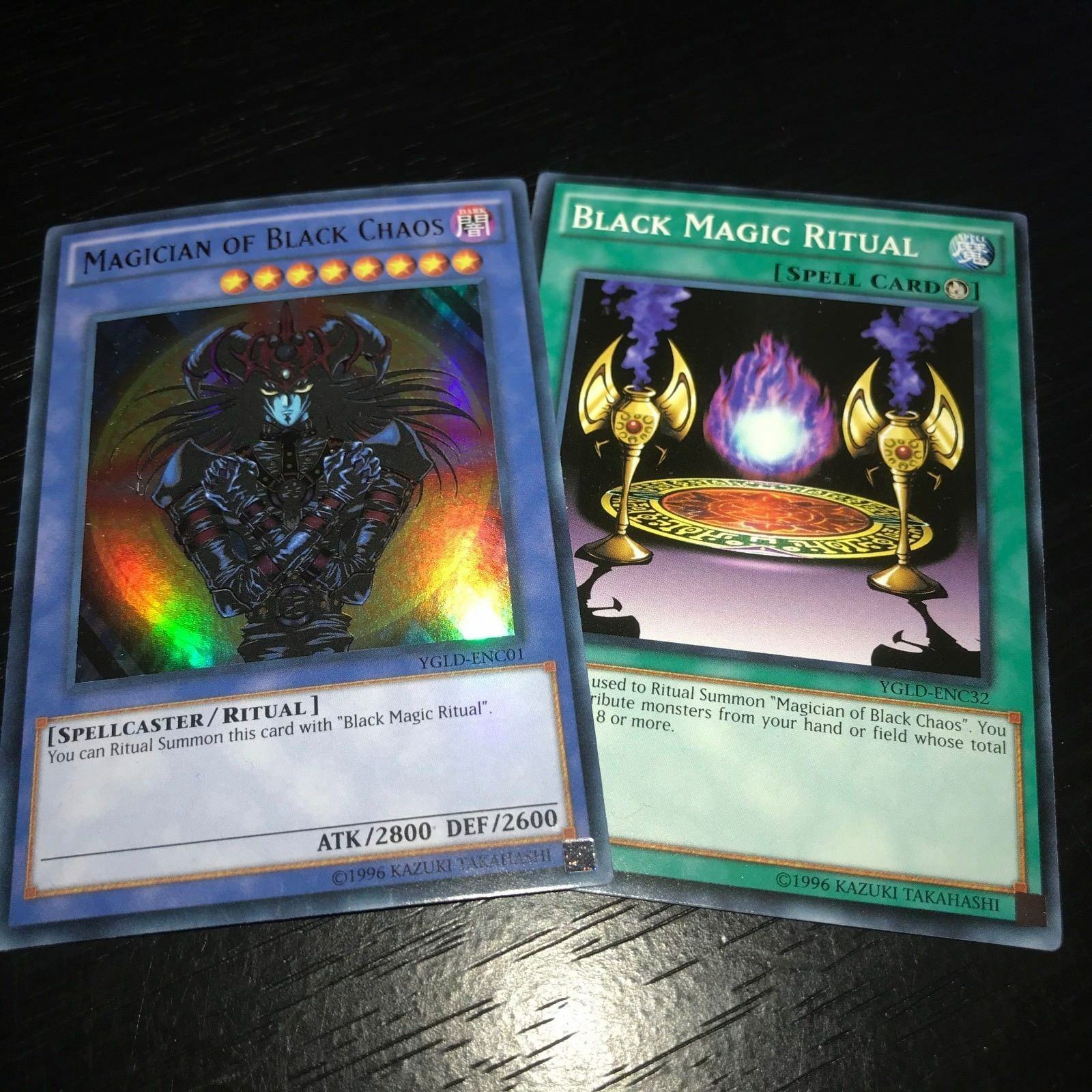 Black Magic Ritual Ritual de Magia Negra Tarjeta de anime Yugioh Orica Black Magic Ritual