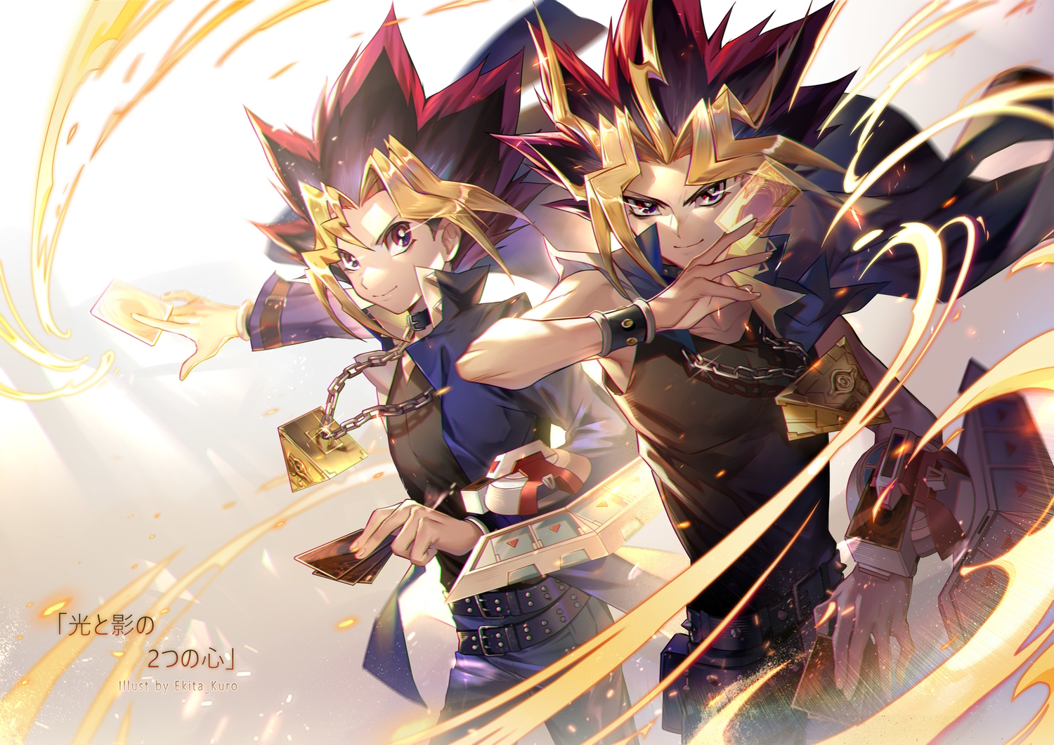 All Male Chain Ekita Xuan Male Mutou Yuugi Short Hair - Yugi Mutou - HD Wallpaper 