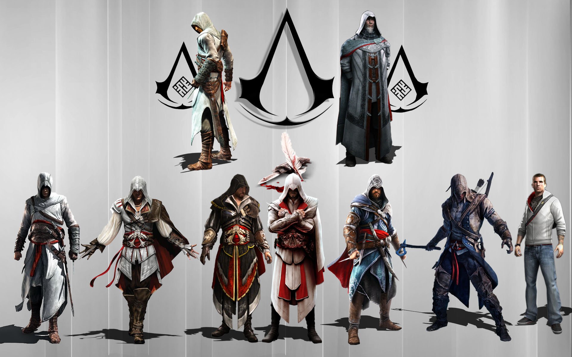 Assassins Creed Altair Ezio Y Desmond - HD Wallpaper 