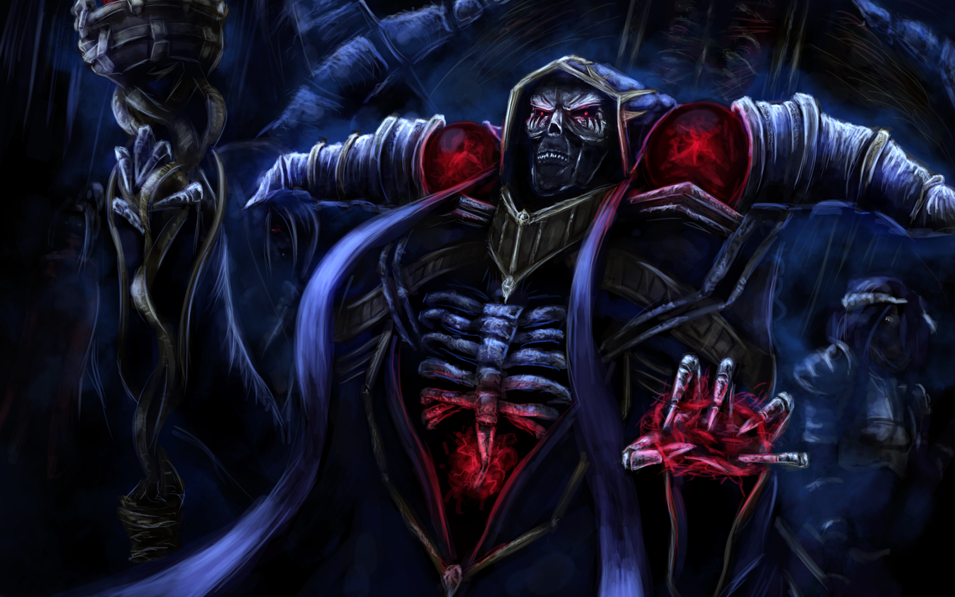 Ainz Ooal Gown Darkness Momonga Art Protagonist Skin Para Vanis Io 19x10 Wallpaper Teahub Io