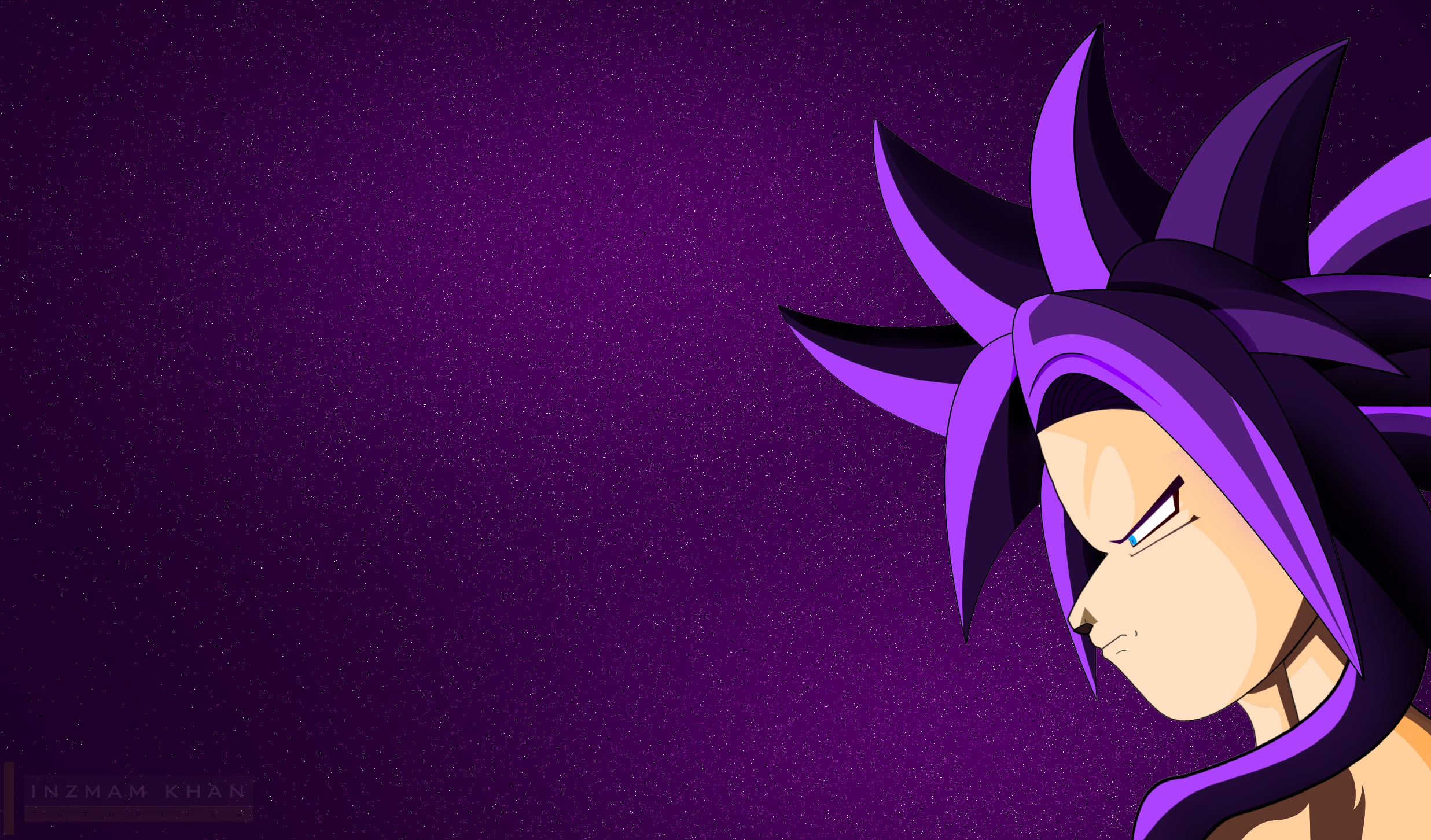 Goku Do Cabelo Lilás - HD Wallpaper 