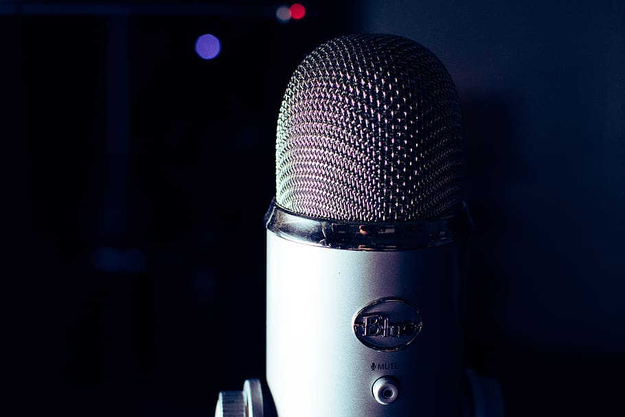 Gray Blue Yeti, Air Broadcast, Audio, Chrome, Concert, - Blue Yeti Microphone - HD Wallpaper 
