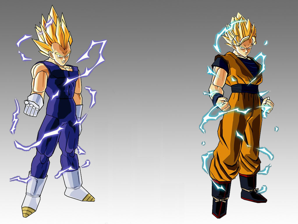 Dragon Ball Z Wallpaper 11 - Ssj2 Goku And Ssj2 Vegeta - HD Wallpaper 