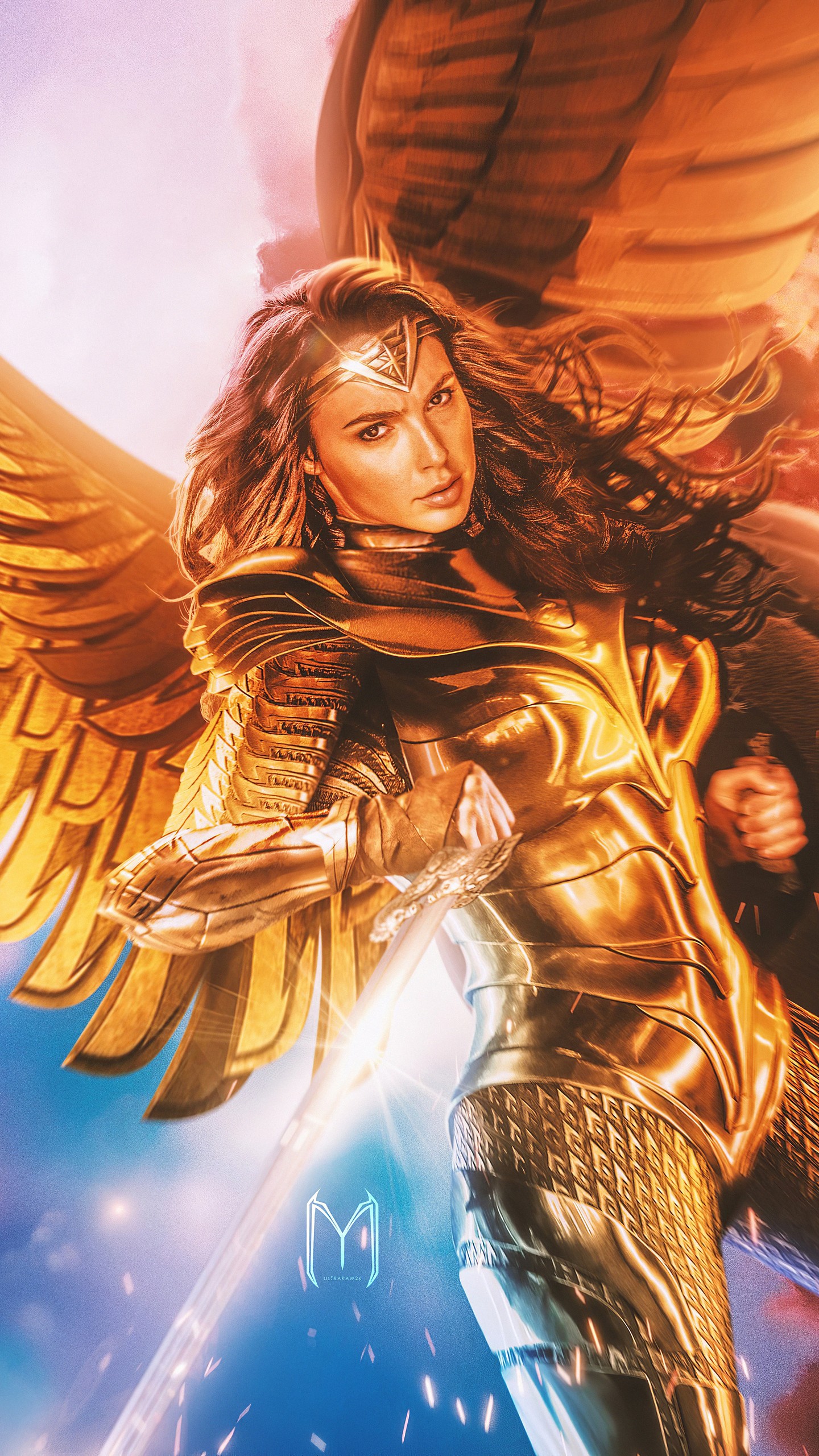Golden Eagle Armor Wonder Woman - HD Wallpaper 