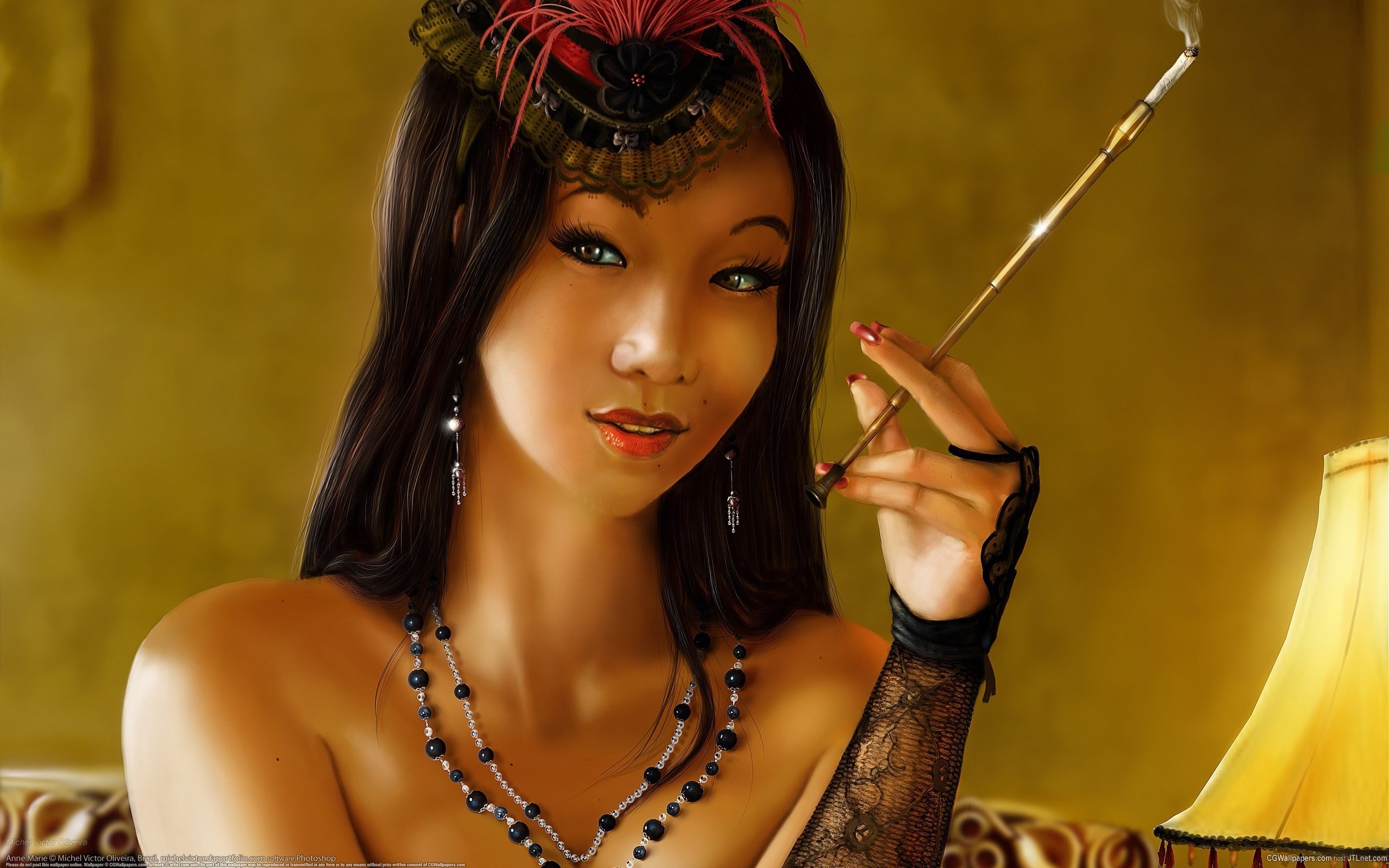 Download Hd Geisha Pc Wallpaper Id - Long Asian Cigarettes - HD Wallpaper 