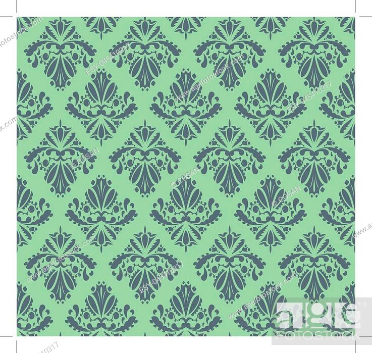 Abstract Green Victorian Wallpaper, Seamless Pattern - Victorian Wallpaper Pattern - HD Wallpaper 