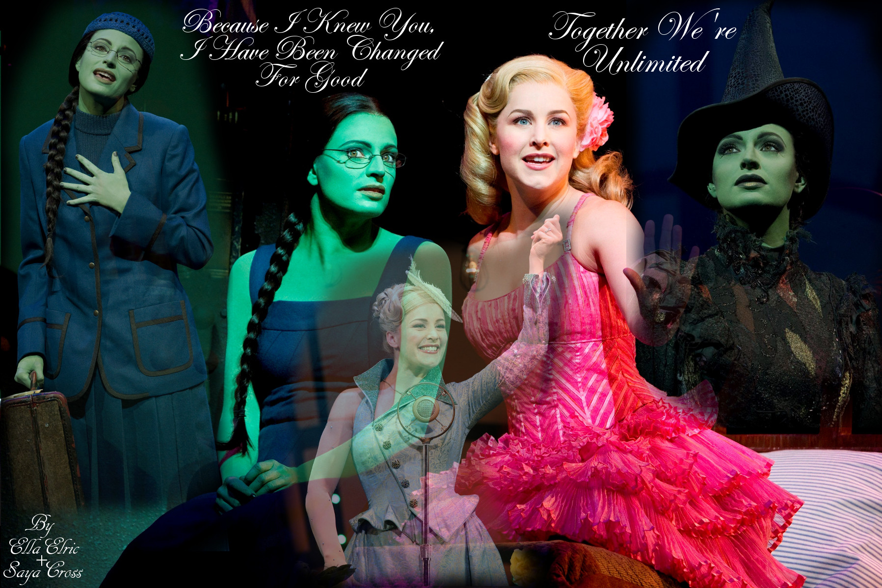 Wicked The Musical Glinda And Elphaba - HD Wallpaper 