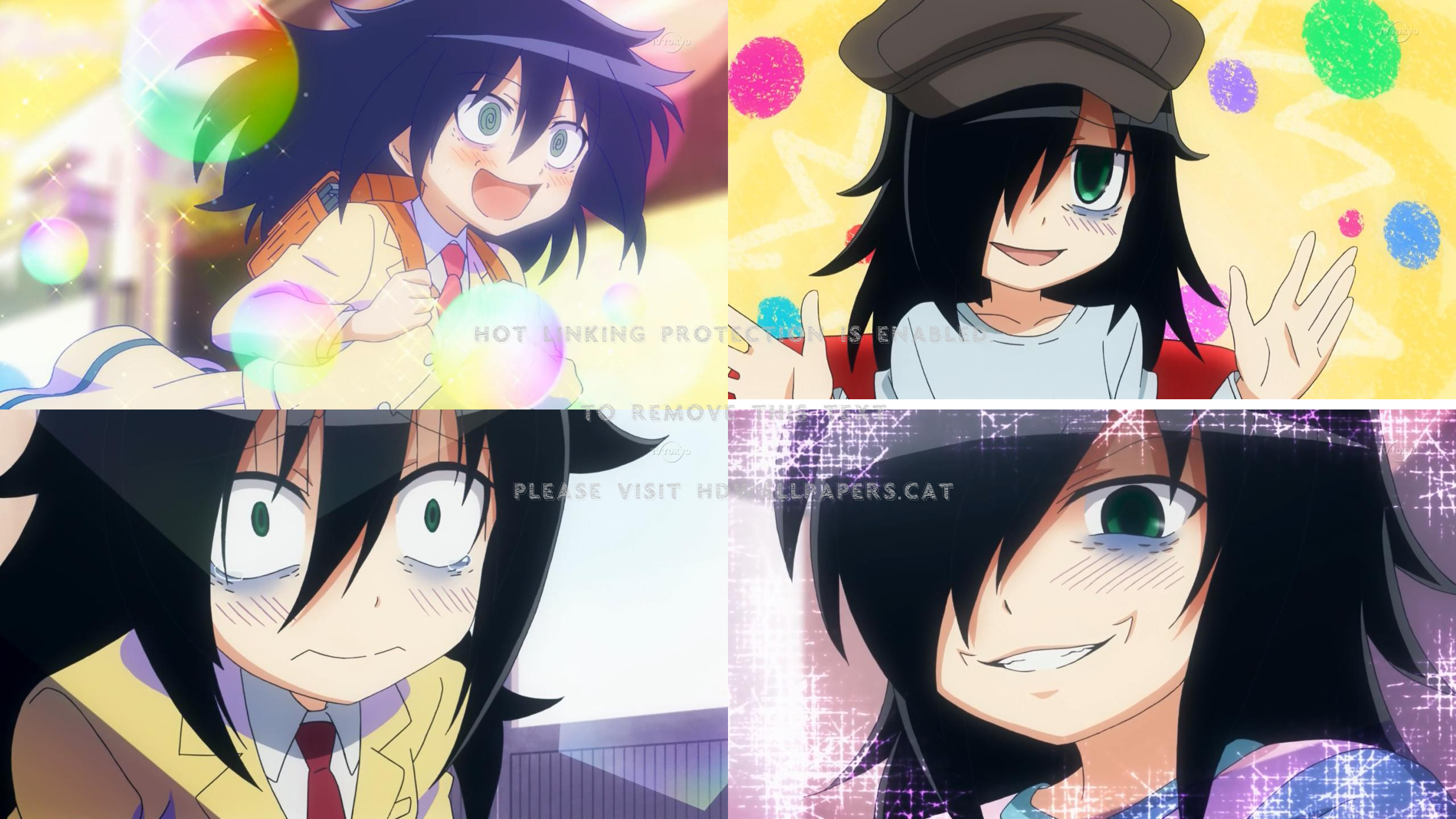 Watamote Creepy Cute Tomoko Funny - Watamote Anime Irl - HD Wallpaper 