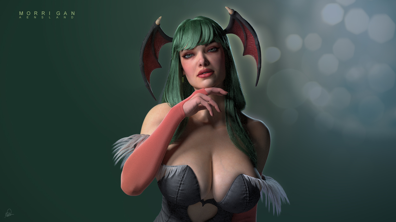 Morrigan Aensland Art 3d - HD Wallpaper 