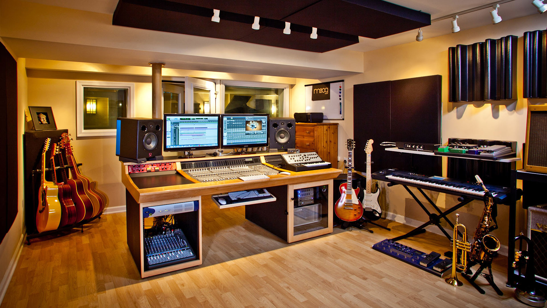 Recording Studio Wallpaper The Recording Studio 
 Data - Music Room Recording Studio - HD Wallpaper 