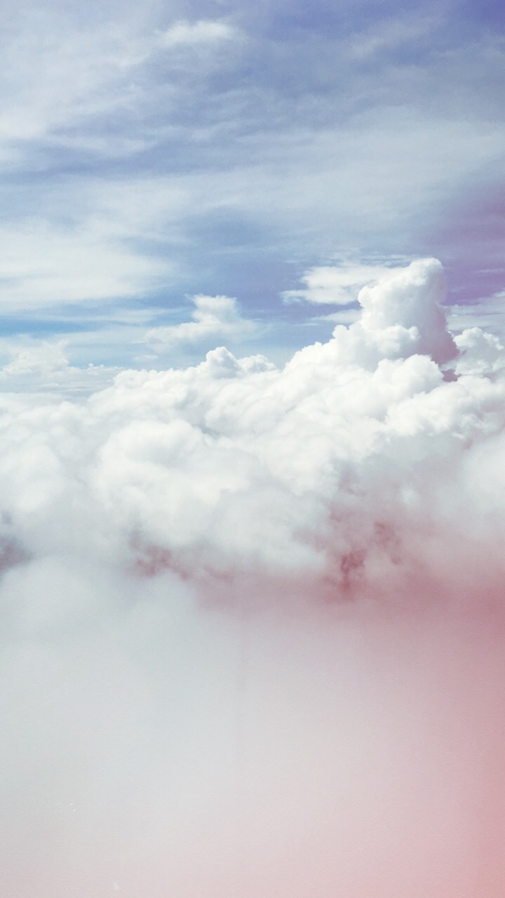 Pink, Sky, And Wallpaper Image - Cumulus - HD Wallpaper 