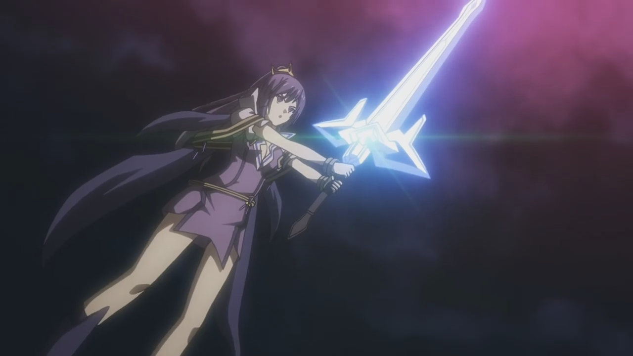 Busty Purple-haired Maiden From The Upcoming Seisen - Anime - HD Wallpaper 