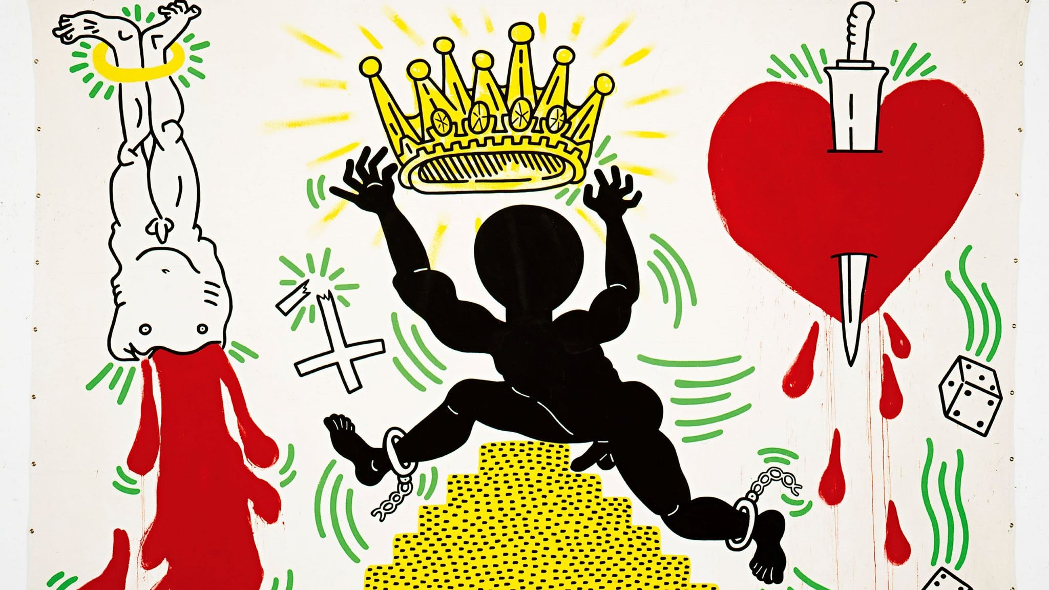 Keith Haring Jean Michel Basquiat - HD Wallpaper 