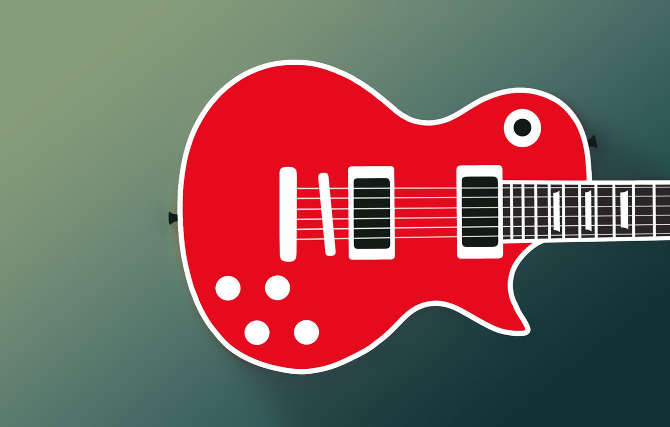 Photo Wallpaper Guitar, The Paul, Gibson, Flat, Flat - Electric Guitar - HD Wallpaper 
