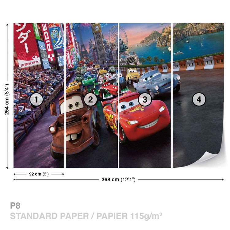 Disney Cars Lightning Mcqueen Mater Wallpaper Mural - 2 Dvd - HD Wallpaper 