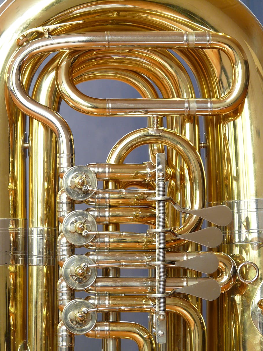 Tuba, Valves, Rotary Valves, Stimmzug, Brass Instrument, - HD Wallpaper 