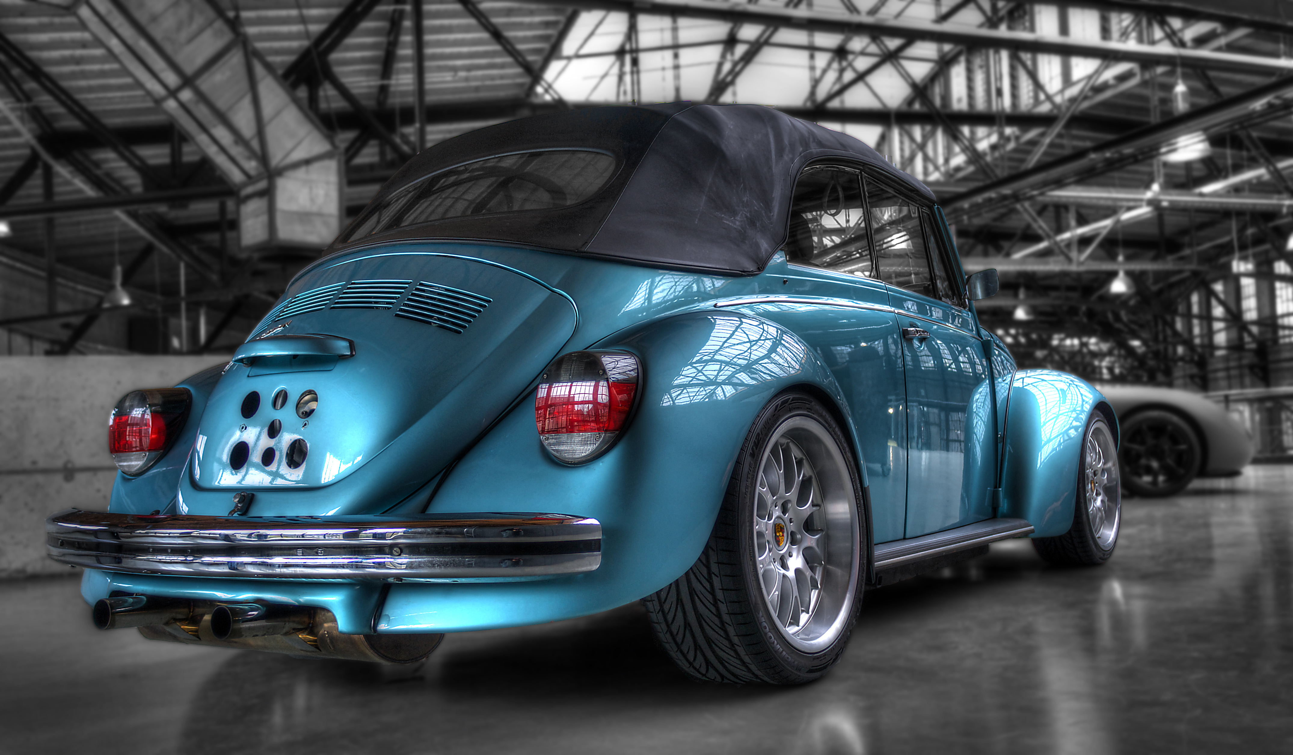Classic Blue Vw Beetle - HD Wallpaper 
