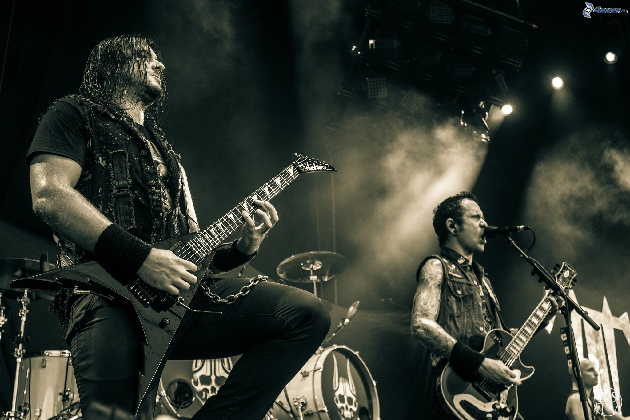 Trivium, Concert, Black And White Photo - Trivium Blu Ray - HD Wallpaper 
