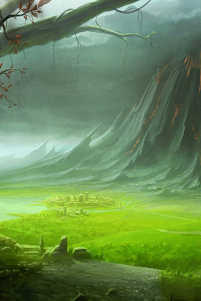 Grass Volcanoes - HD Wallpaper 