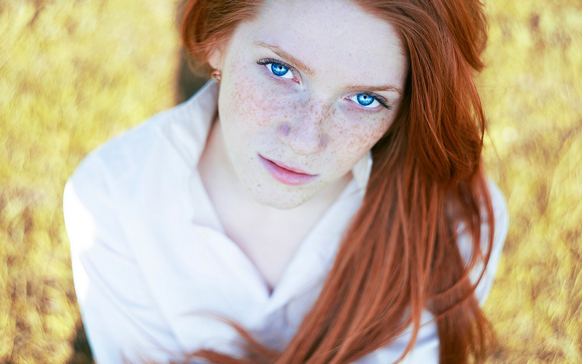 Natural Redhead Blue Eyes - 1920x1200 Wallpaper - teahub.io