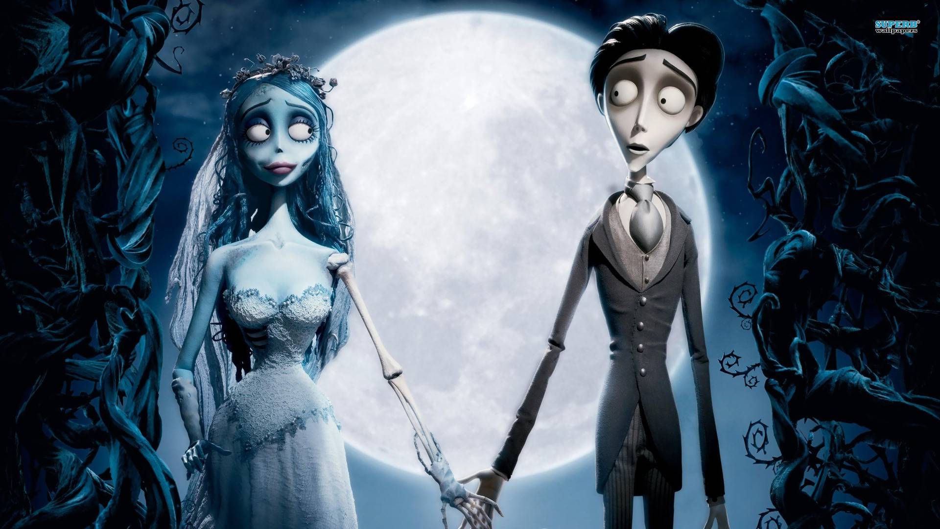 Alice In Wonderland Tim Burton Wallpaper - Tim Burton Style Corpse Bride - HD Wallpaper 