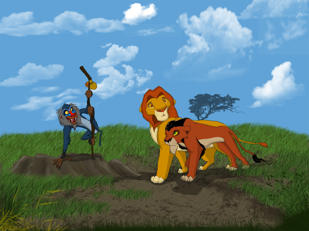 Taka And Mufasa - Taka Scar Lion King - HD Wallpaper 
