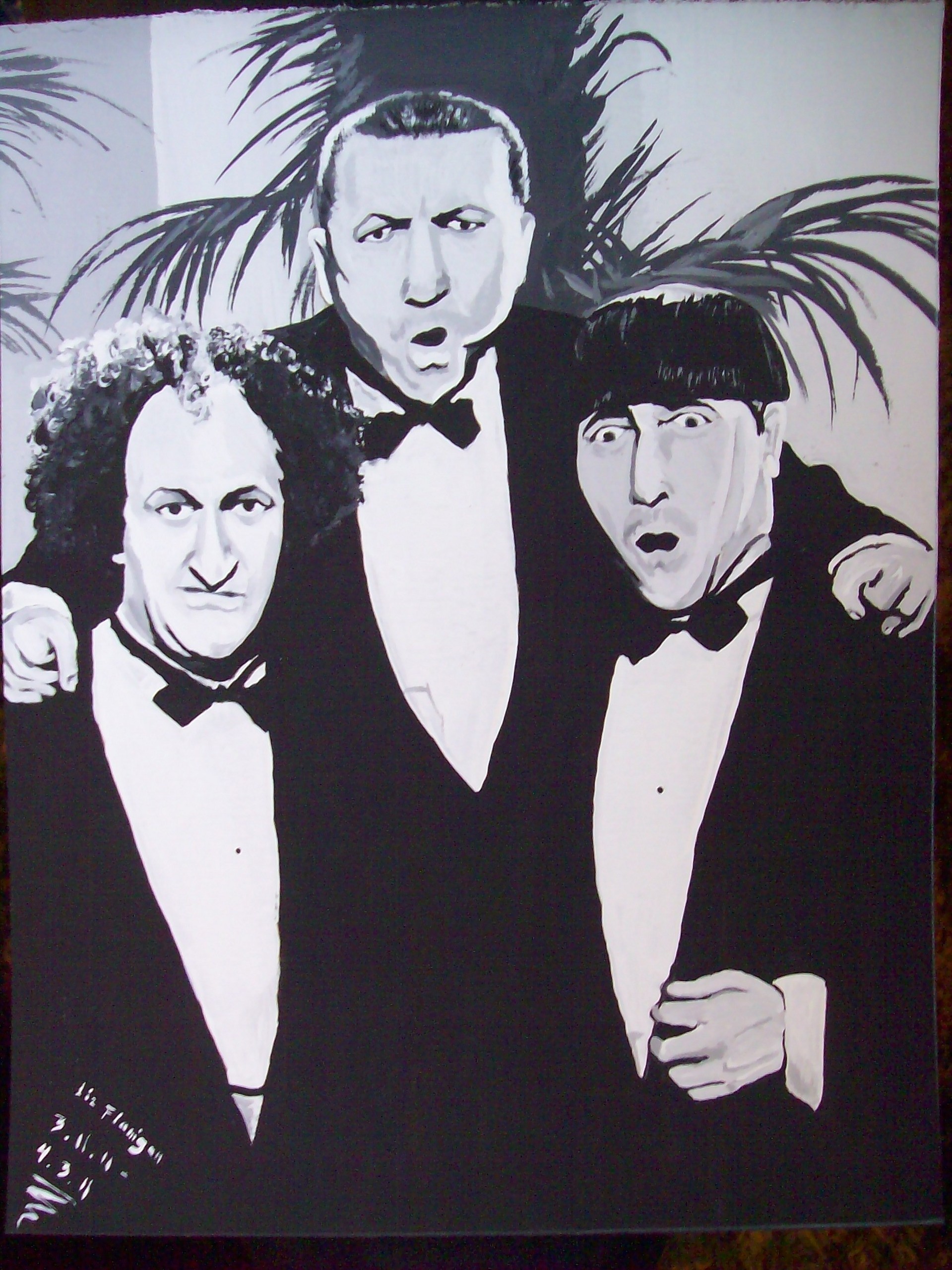 Three Stooges Artwork - 3 Stooges Gif Wallpaper Iphone - HD Wallpaper 