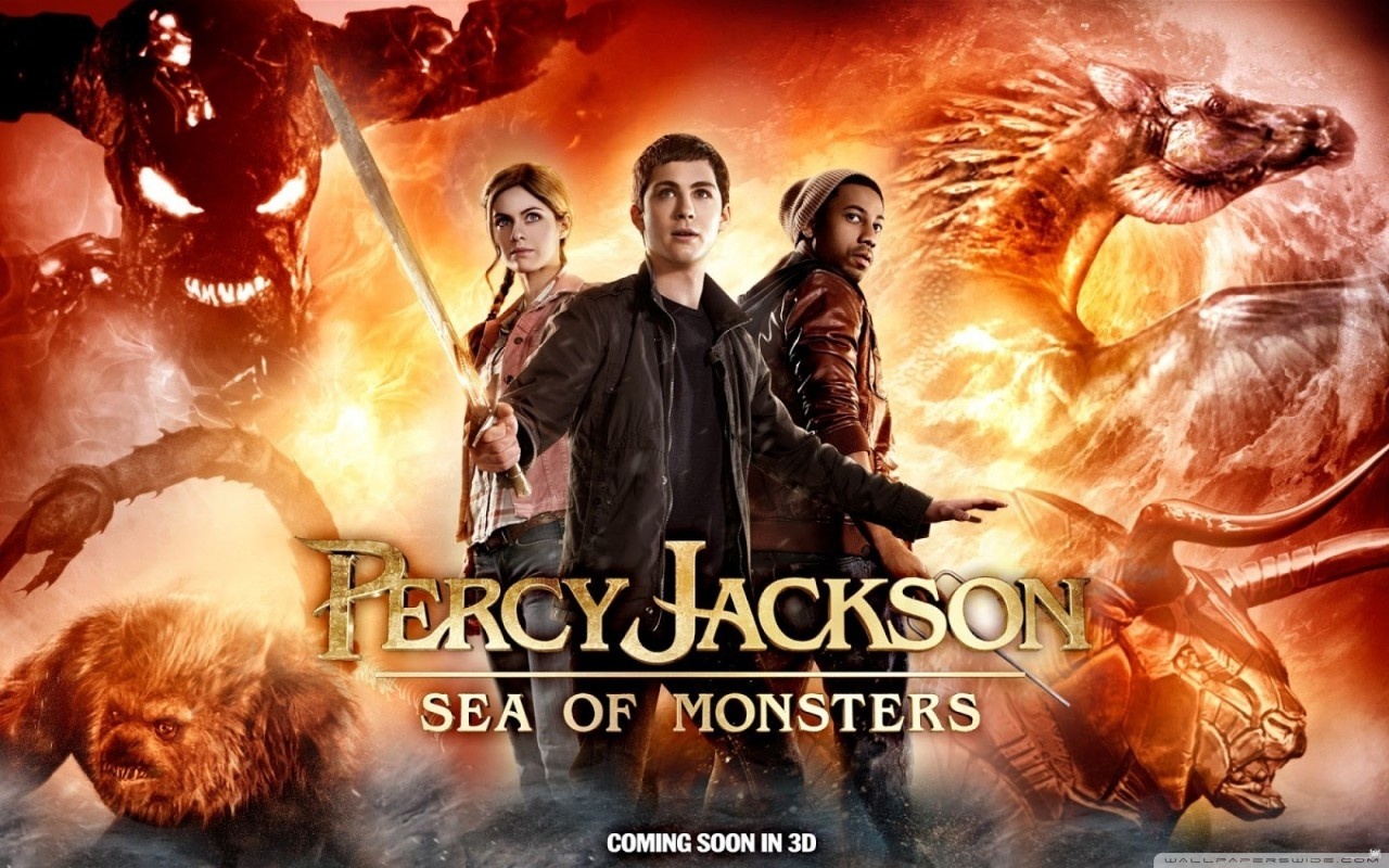 Percy Jackson Sea Of Monsters 2013 Poster - HD Wallpaper 