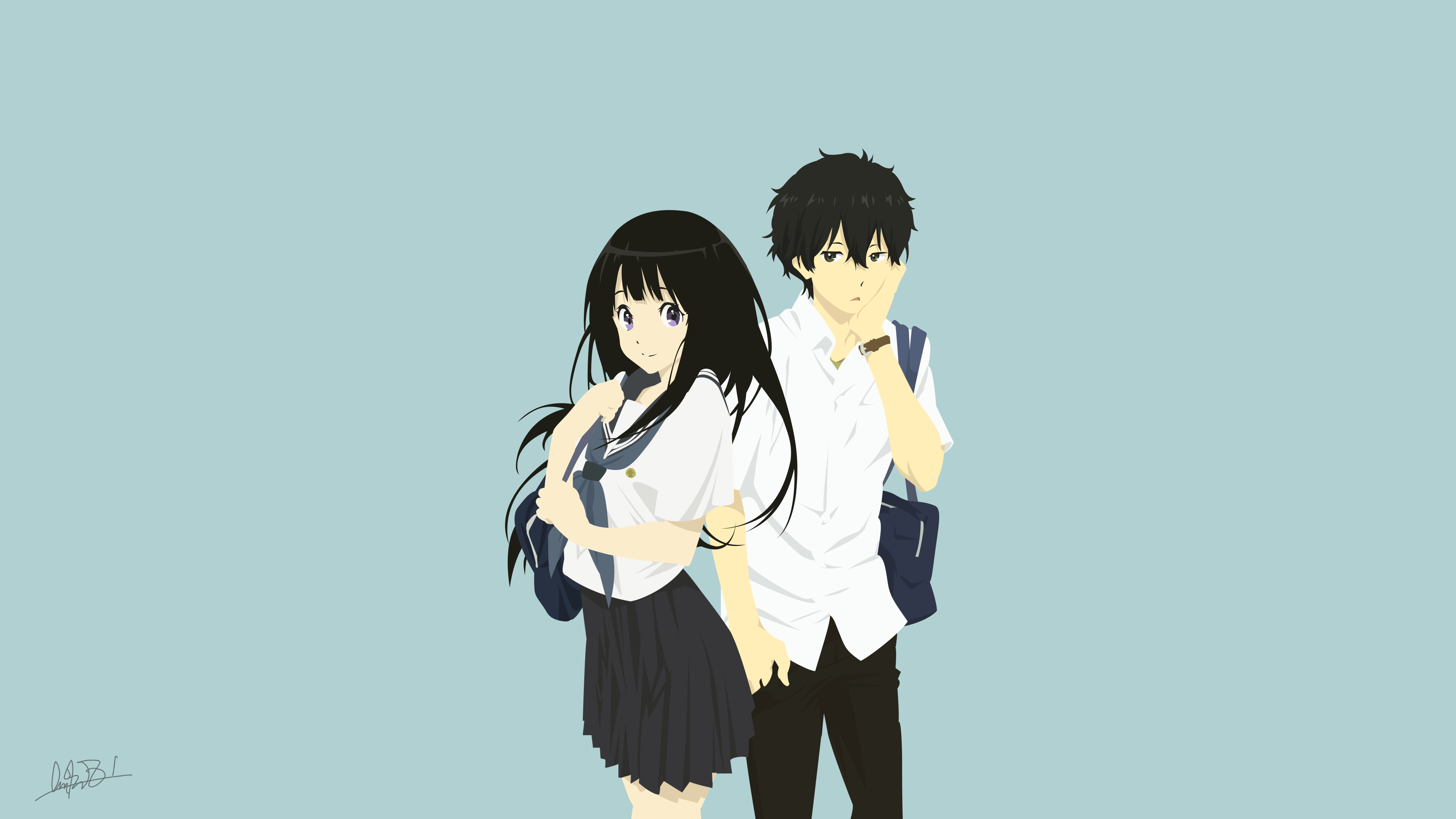 Chitanda And Oreki Png - HD Wallpaper 