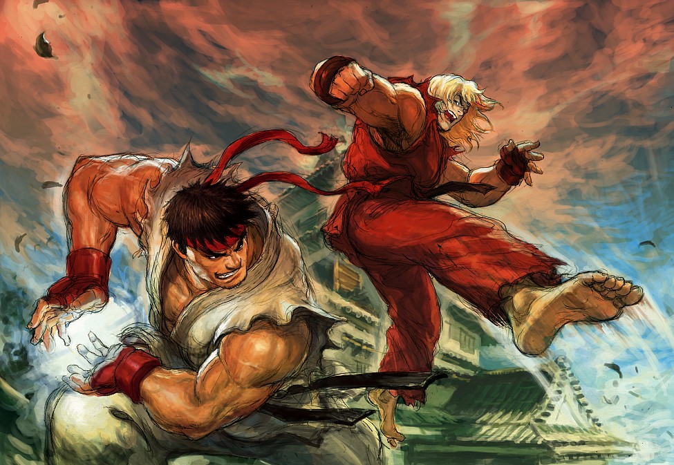 View Media - Ryu And Ken Art - HD Wallpaper 