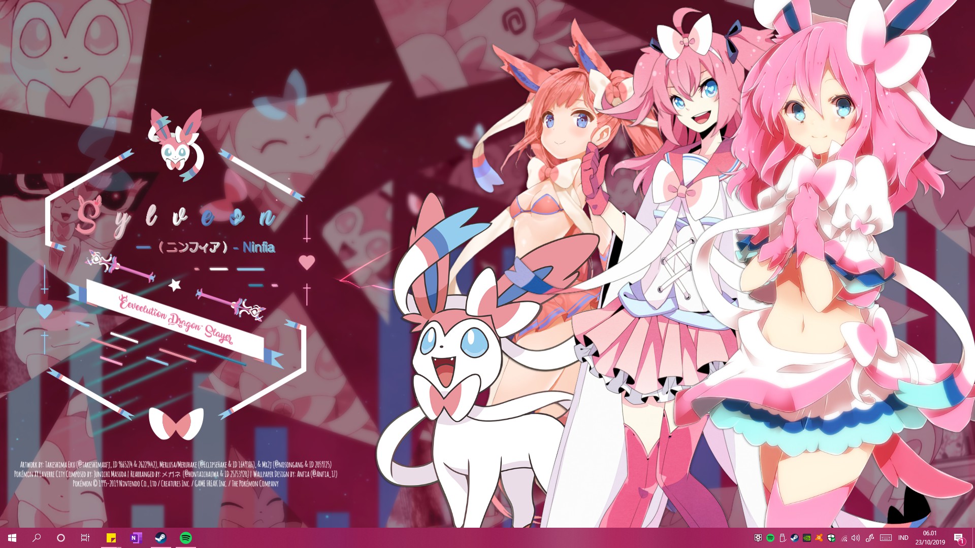 Sylveon Pokemon Hentai Heart - HD Wallpaper 