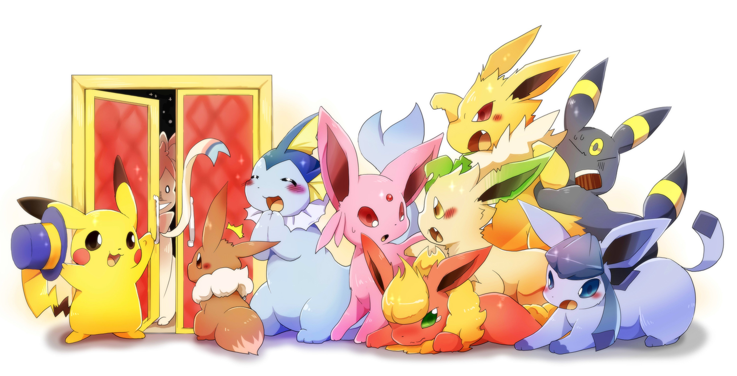 Azuma Minatsu Eevee Espeon Flareon Glaceon Hat Jolteon - Flareon Glaceon Sylveon Espeon - HD Wallpaper 