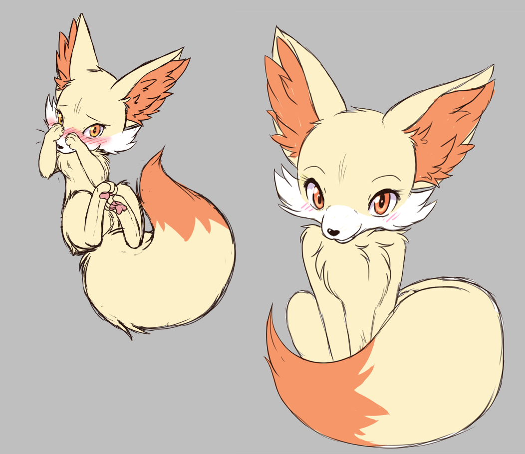 Fennekin S All Sketchy - Female Fennekin - HD Wallpaper 