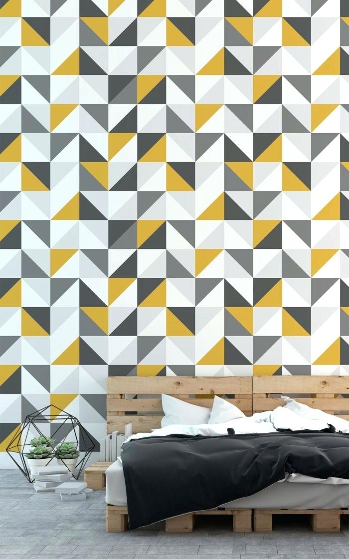 Grey Wallpaper For Bedroom Yellow And Grey Abstract - HD Wallpaper 