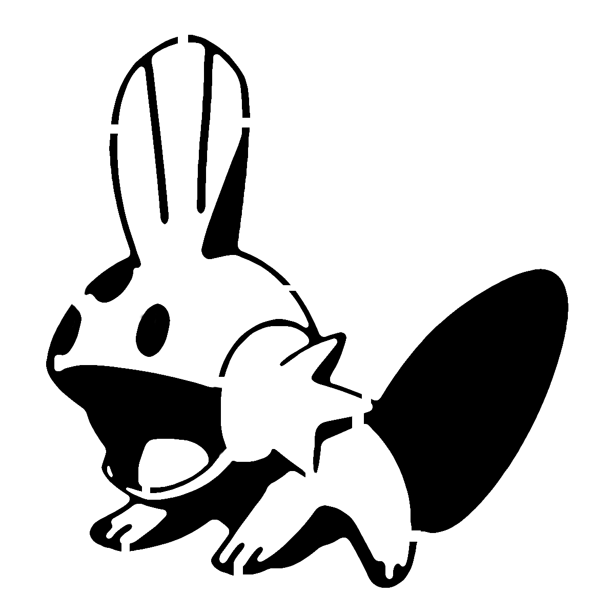 Pokemon Mudkip Wallpaper - Mudkip Black And White - HD Wallpaper 