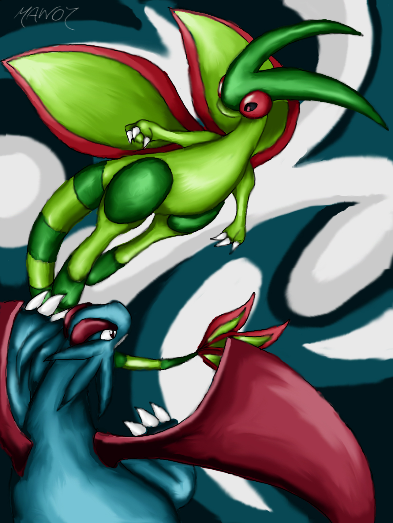 Salamence & Flygon - Pokemon Flygon - HD Wallpaper 