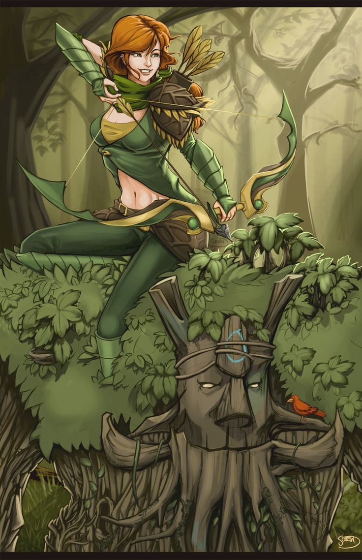 Treant Protector And Windranger - HD Wallpaper 