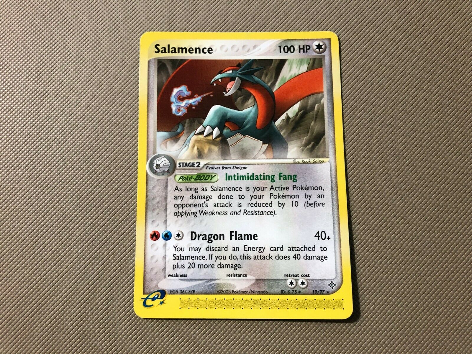 Salamence Pokemon Card 19 97 - HD Wallpaper 