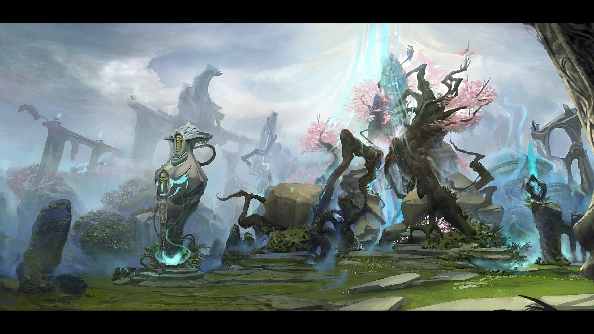 Dota 2 Mid Lane Background - HD Wallpaper 