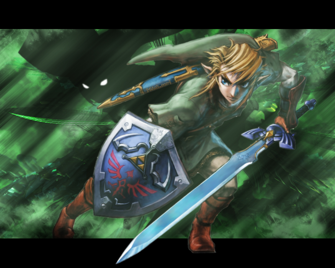 Legend Of Zelda Link Wallpaper-71ygeq2 - Legend Of Zelda Twilight Princess Art - HD Wallpaper 