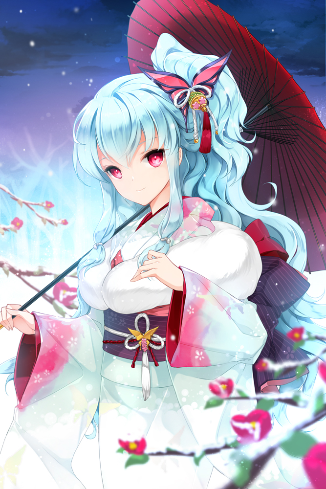 Anime, Juna, Sword Girls, Linus Falco, Mobile Wallpaper - Anime Girl Kimono Sword - HD Wallpaper 