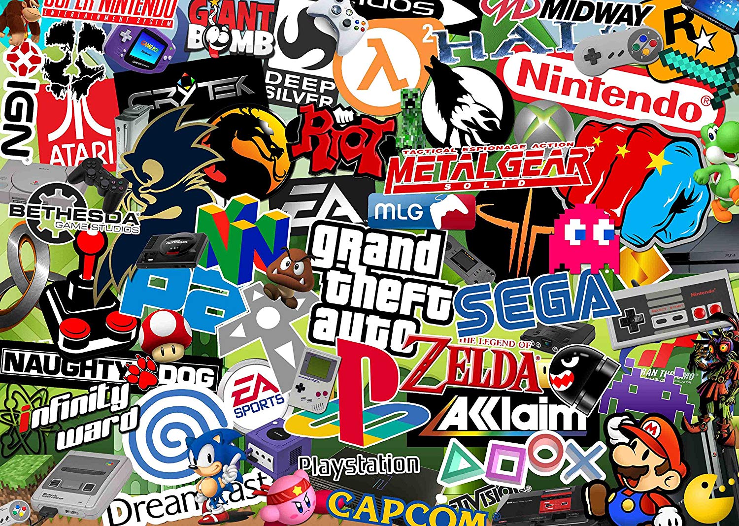 Video Game Sticker Bomb - HD Wallpaper 