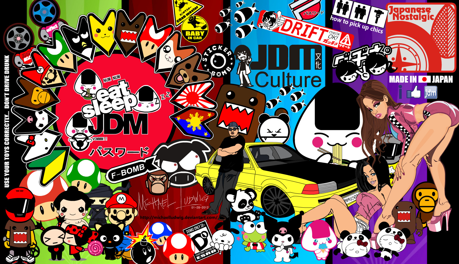 Jdm Sticker Sticker Bomb Red - HD Wallpaper 